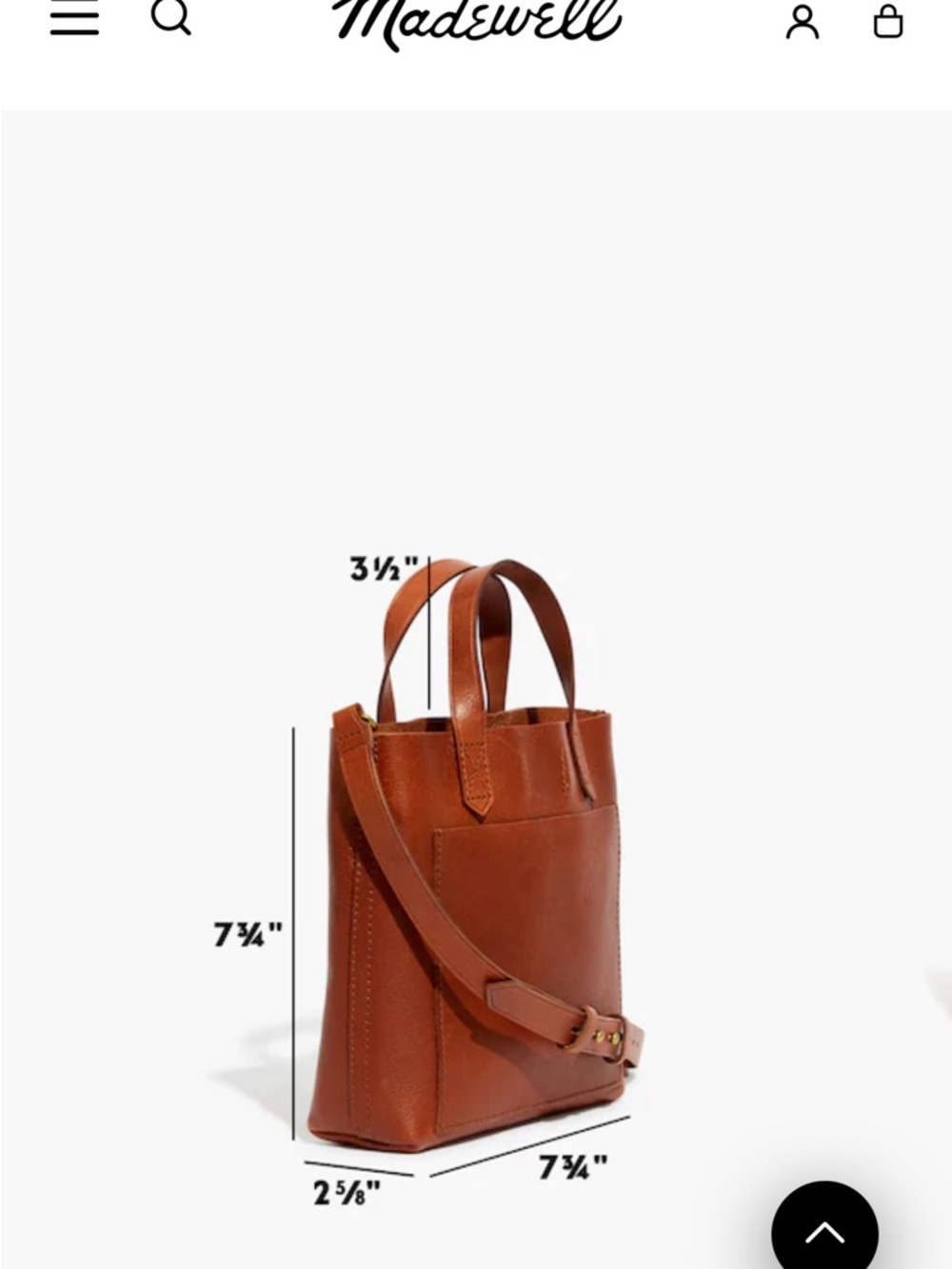 Madewell zip top Transport Small crossbody bag - Picture 6 of 8